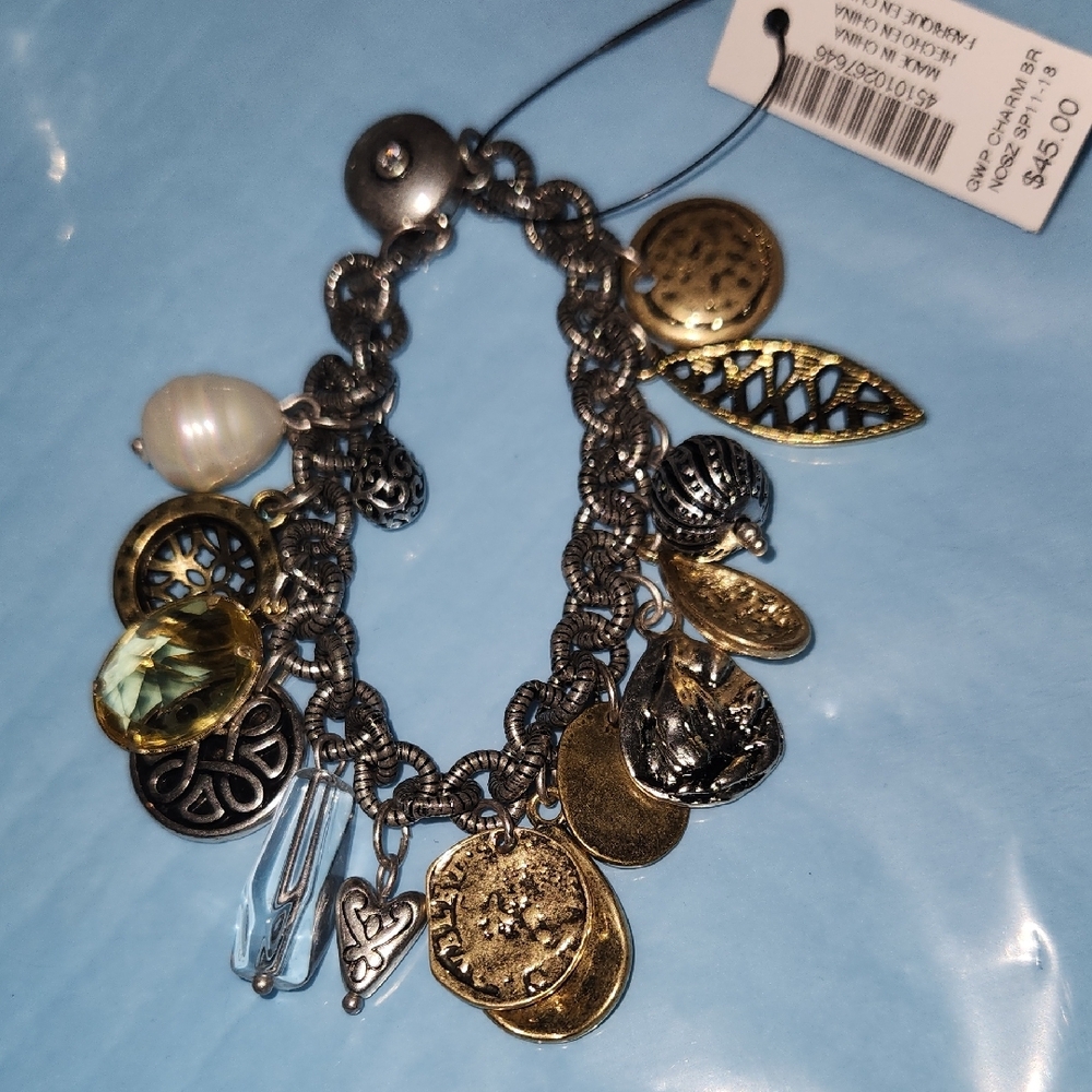 Gold and Silver Charm Bracelet